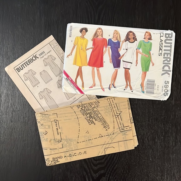 Vintage Dress, Top, and Skirt Sewing Pattern: Butterick - Picture 4 of 4